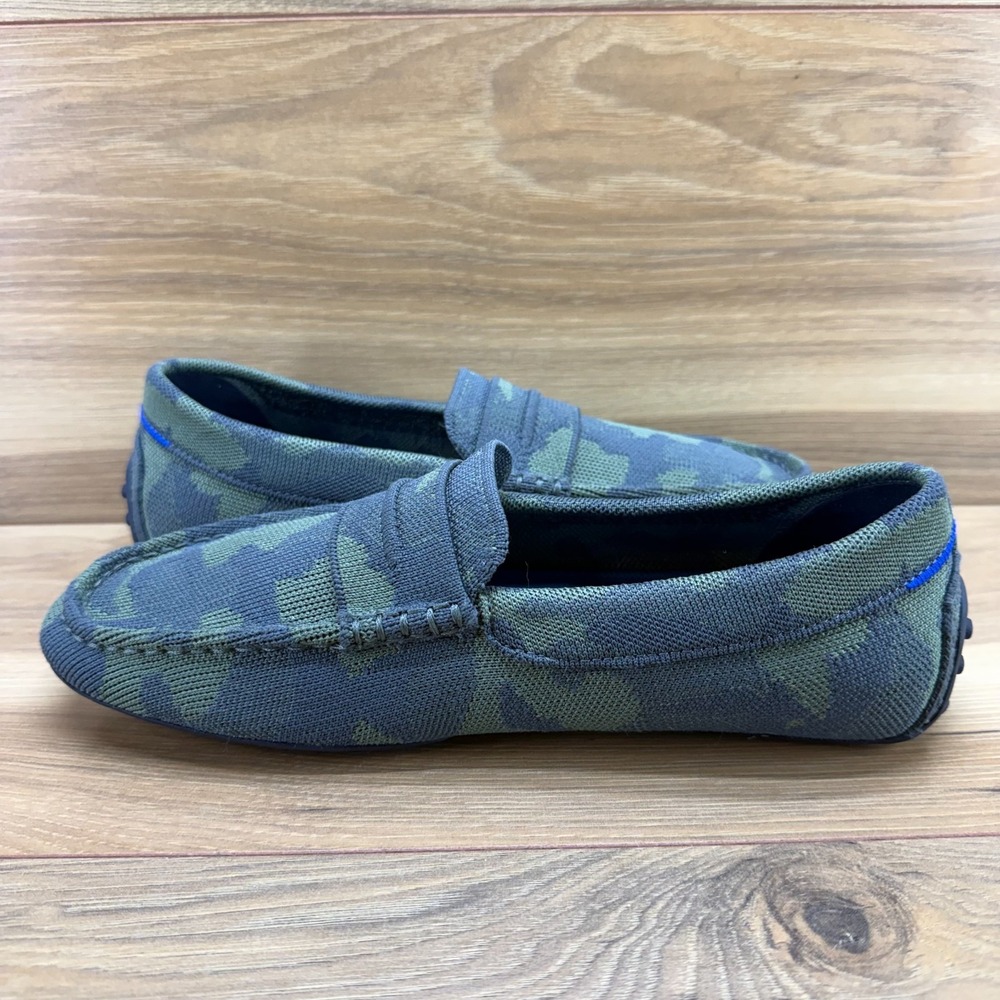 Rothys The Driver Loafer Mens 8 Forrest Camo Penny Modern Minimalist Travel Walk - Picture 6 of 10